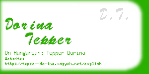 dorina tepper business card